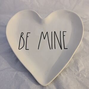 Rae Dunn Heart-Shaped Ceramic Dish/Platter Be Mine